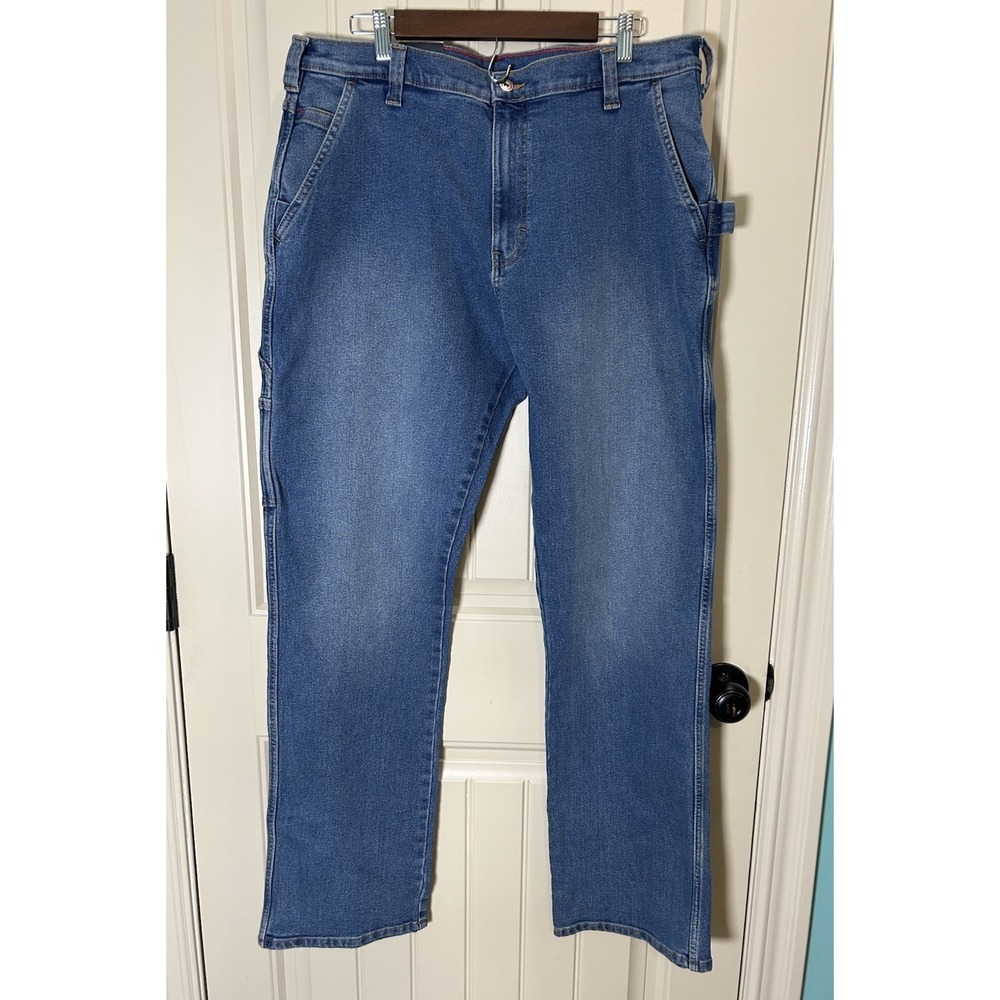 Dickies Men's Utility Denim Jeans Pants 36x34 Blue Flex Fit Carpenter Workwear